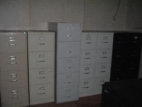 Variety of used vertical files